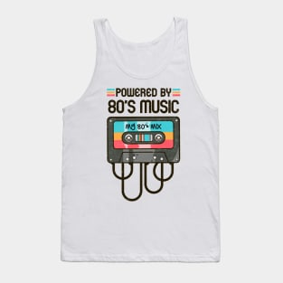 Powered by 80s Music: Colorful Retro Cassette Tape Tank Top